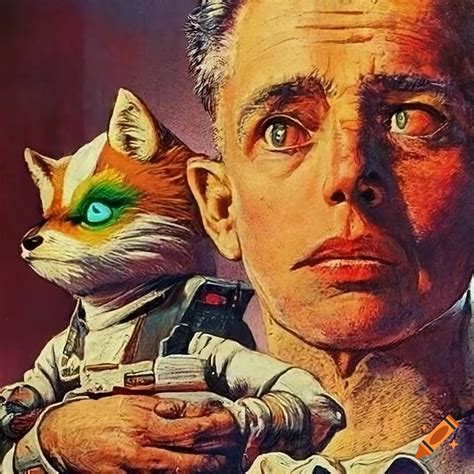 Intricately Detailed Vintage Poster Featuring Star Fox Inspired By