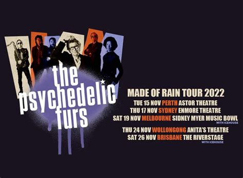 The Psychedelic Furs Announce Australian Tour Spotlight Report