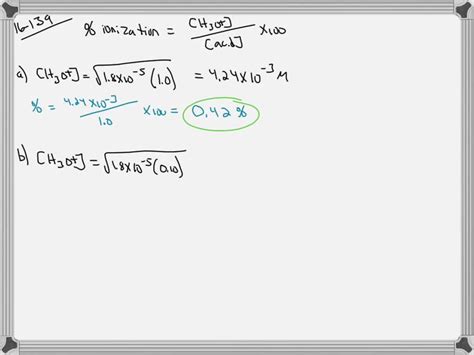 SOLVED Calcule el porcentaje de ionización de una solución de ácido