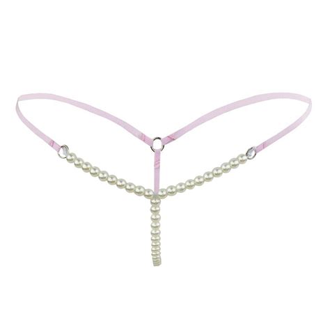 Sexy Women S Pearls Massage G String T Back Thong Briefs Lingerie Underwear Ebay