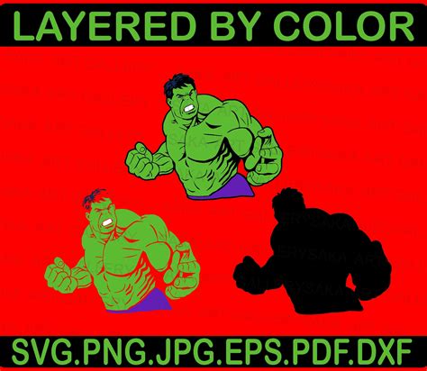 Hulk Svg Superhero Svg High Quality Layered Files Svg Files For