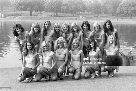 Contestants For The 1983 Miss United Kingdom Contest Pose By The