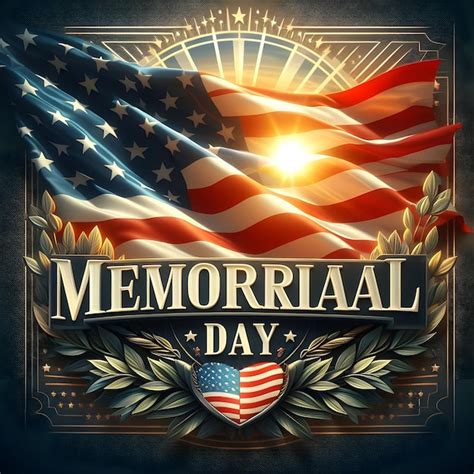 Premium Photo A Poster For Memorial Day With The Words Memorial Day On It