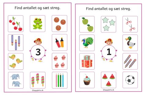 Tælleopgaver og talrækker matematik 0 klasse Leg og Lektie butikken