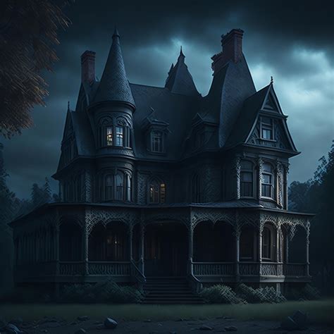 Premium Ai Image Photo Creepy House Horor Dark Halloween