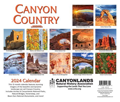 Grand Canyon Calendar 2024 Paula Bernetta