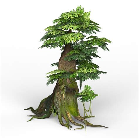 3d Model Game Ready Fantasy Tree Collection Vr Ar Low Poly Cgtrader