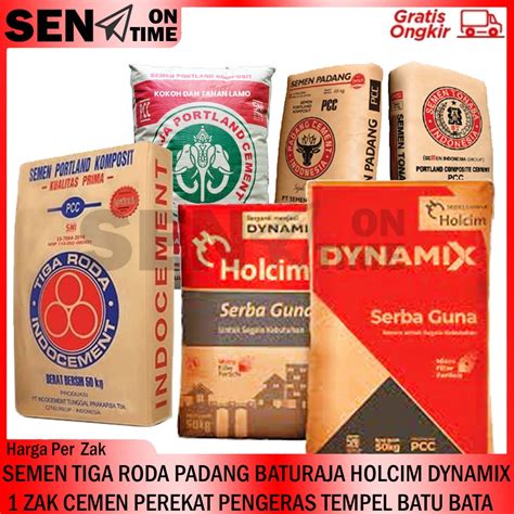 Jual Instant Semen Zak Baturaja Holcim Tiga Roda Padang Dynamix Sak