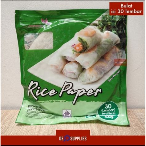 Jual Rice Paper Kulit Lumpia Vietnam Bulat Lembar Banh Trang Jsf