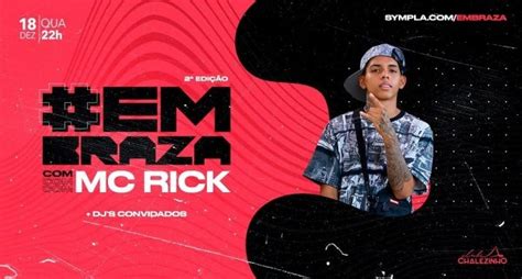 Embraza Mc Rick F Rias Em Belo Horizonte Sympla