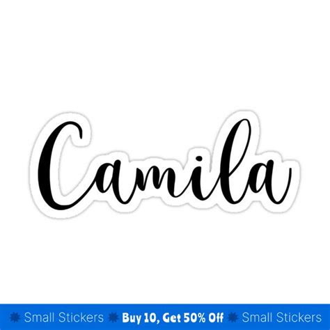 Camila Name Sticker For Sale By The College Gal Name Stickers