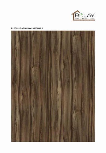 Popular Asian Walnut Dark Pre Laminated Particle Board X Surface