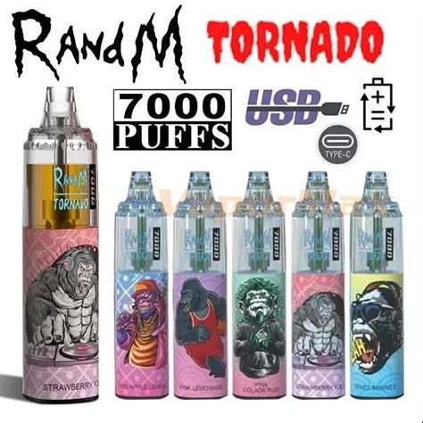 Original Randm Tornado 7000 Puffs Caneta Vape Descartável Cigarros