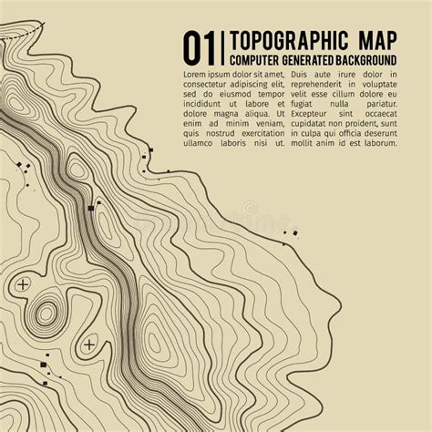 Topographic Map Background With Space For Copy Line Topography Map