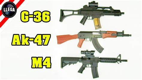 Airsoft Replicas de la G-36, Ak-47 y M4 de Iniciación - Cosas Compradas ...