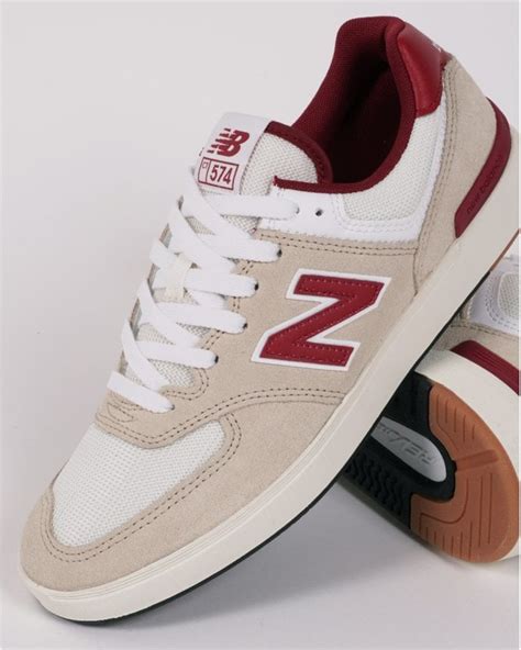 New Balance 574 Trainers Tan Burgundy 80s Casual Classics