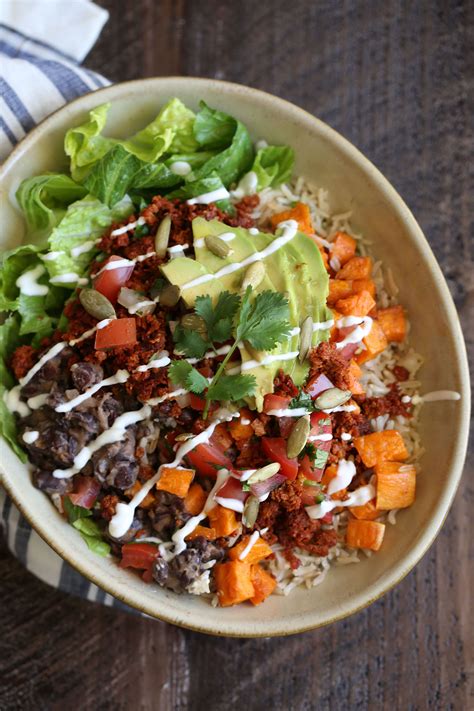 Savory Eats Brown Rice Black Bean And Sweet Potato Bowl