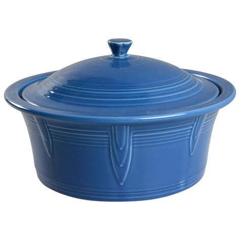 Fiesta Lapis Blue Intro Qt Round Covered Casserole By Homer