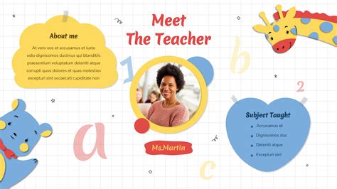 Meet The Teacher Slide Template For Powerpoint Slidekit