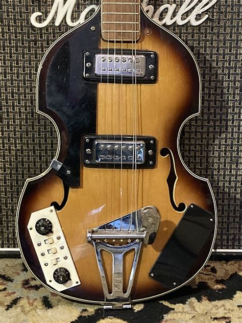 Ideal Teisco Beatle Bass Project Guitar Violin Viola 1960s Reverb