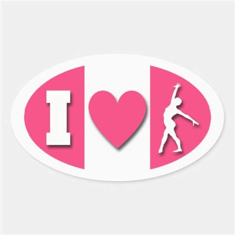 I Heart Gymnastics Stickers Zazzle