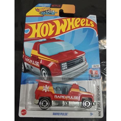 Merah Hot Wheels Let S Race Rapid Pulse Red Red Ambulance Shopee Philippines