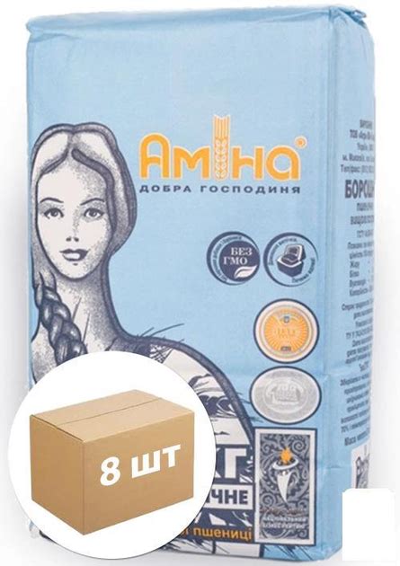 Мука пшеничная (высший сорт) ТМ "Амина" 2кг упаковка 8 шт (146229 ...