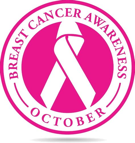 Premium Vector Vector Image Of Pink Sticker For Breast Cancer