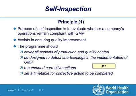 Unit Self Inspection And Quality Audits Ppt