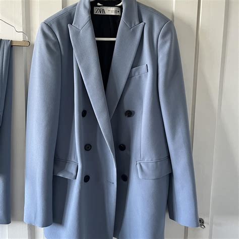 Suit Baby Blue Zara Worn Twice Depop