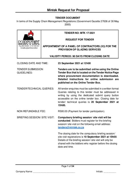 Fillable Online Appointment Of A Panel Of Contractors X For The Fax