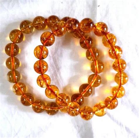 Dark Orange Citrine Bracelets For Healing Fashion Jewelry Size 10