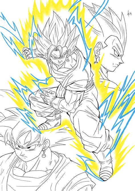 Vegetto Ssj Lineart By Ktm4kxd On Deviantart