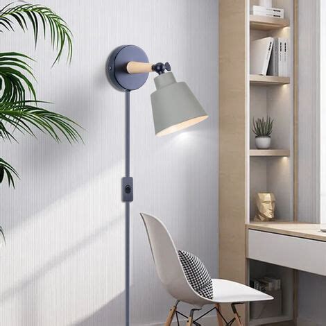 Wall Light Modern Wooden Wall Lamp With Switch Simple Wall Sconce