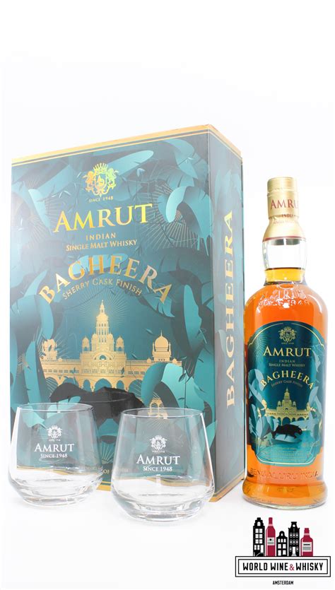 Amrut 2020 Bagheera Sherry Cask Finish Batch No 1 46 Incl 2 Glasses