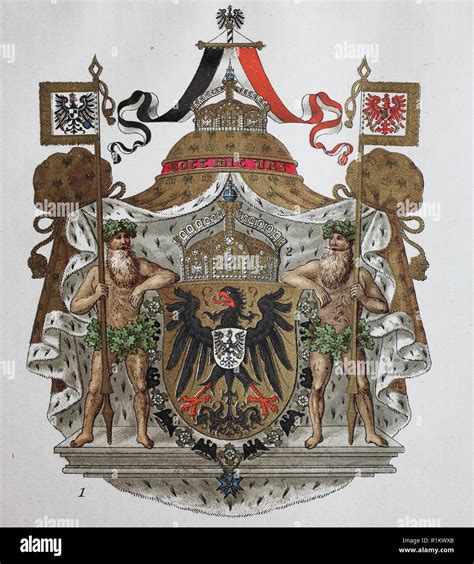 Digital improved reproduction, emperor's coat of arms and crown of german emperors Stock Photo ...