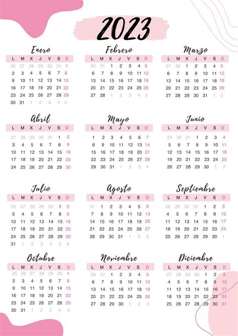 Calendario 2023 Para Imprimir Aesthetic Background Pastel Pink Imagesee