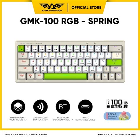 Jual Armaggeddon Mechanical Keyboard GMK Triple Mode Bluetooth RGB Keys Hot Swap