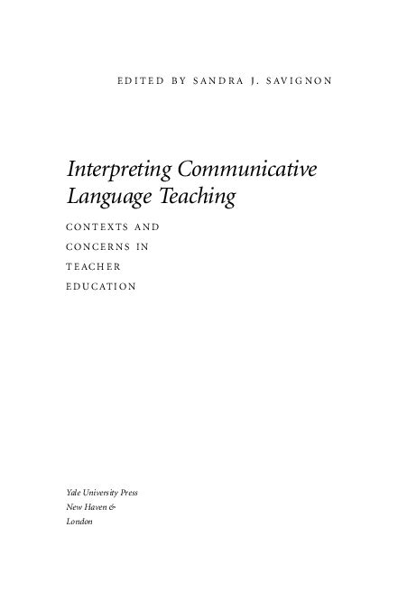 Pdf Clt Communicative Language Teaching