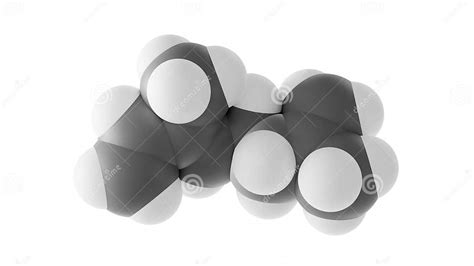 A Ocimene Molecule Isomeric Hydrocarbons Molecular Structure Isolated 3d Model Van Der Waals