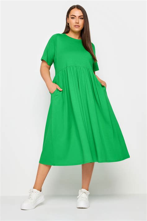 Yours Plus Size Green Pure Cotton Midaxi Dress Yours Clothing