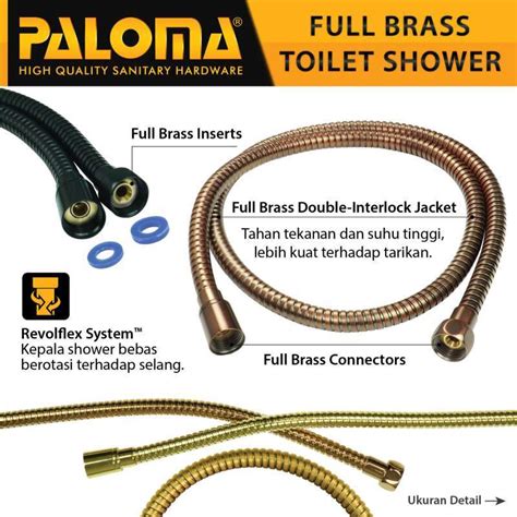 Promo Paloma Tsp Full Brass Toilet Shower Jet Washer Bidet Cebok Kloset