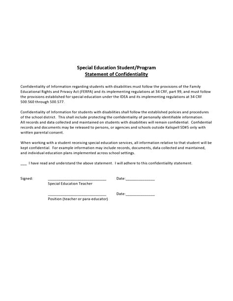 24 Simple Confidentiality Statement And Agreement Templates