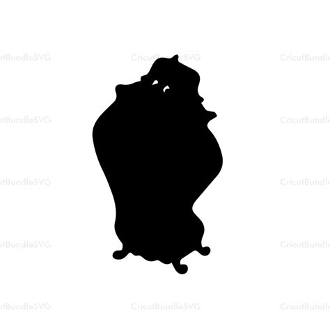 Disney Beauty And The Beast Cogsworth Silhouette Cogsworth Inspire