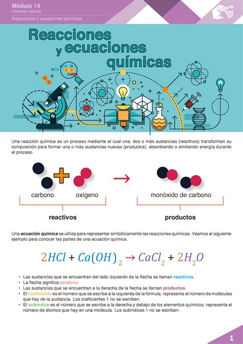 M S Reacciones Y Ecuaciones Qu Micas Pdf Universo Natural