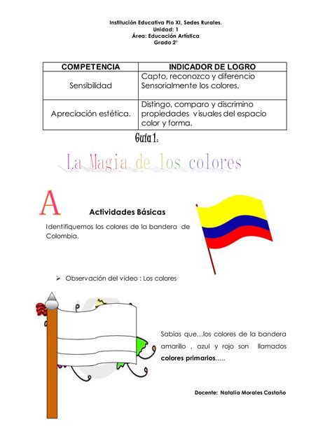 Guía 1 La Magia De Los Colores Pdf