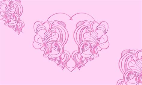 Premium Vector Love Heart Floral Doodle Art Vector Illustration