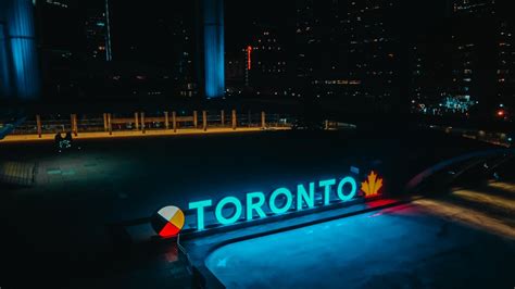 Toronto Neon Sign During Night at the City · Free Stock Photo