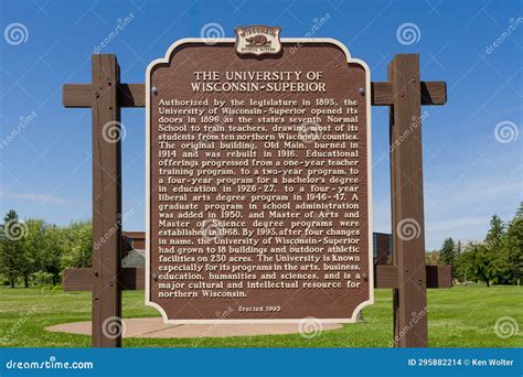 Entrance Sign And Placard On The Campus Of The University Of Wisconsin