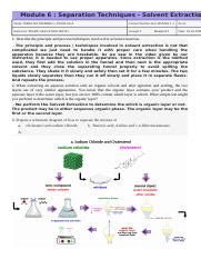 Module Separation Techniques Solvent Extraction Docx Module